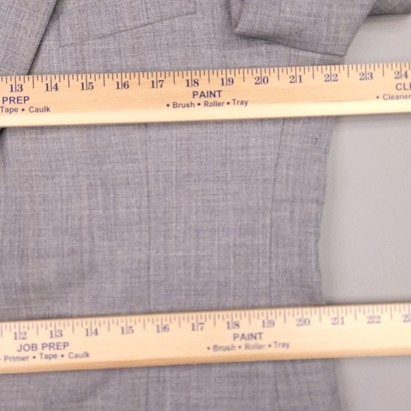 J Crew Blazer Mens 42R Gray Wool Sharkskin Voyager Thompson Sport Coat Jacket - Picture 10 of 13